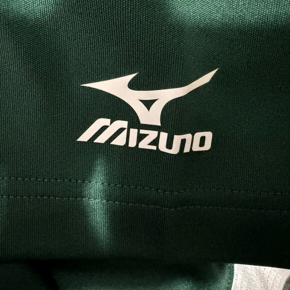 Mizuno Mens Jersey 2XL Green Elite 2 Button Crew Neck Short Sleeve Jersey NWT - Picture 6 of 8